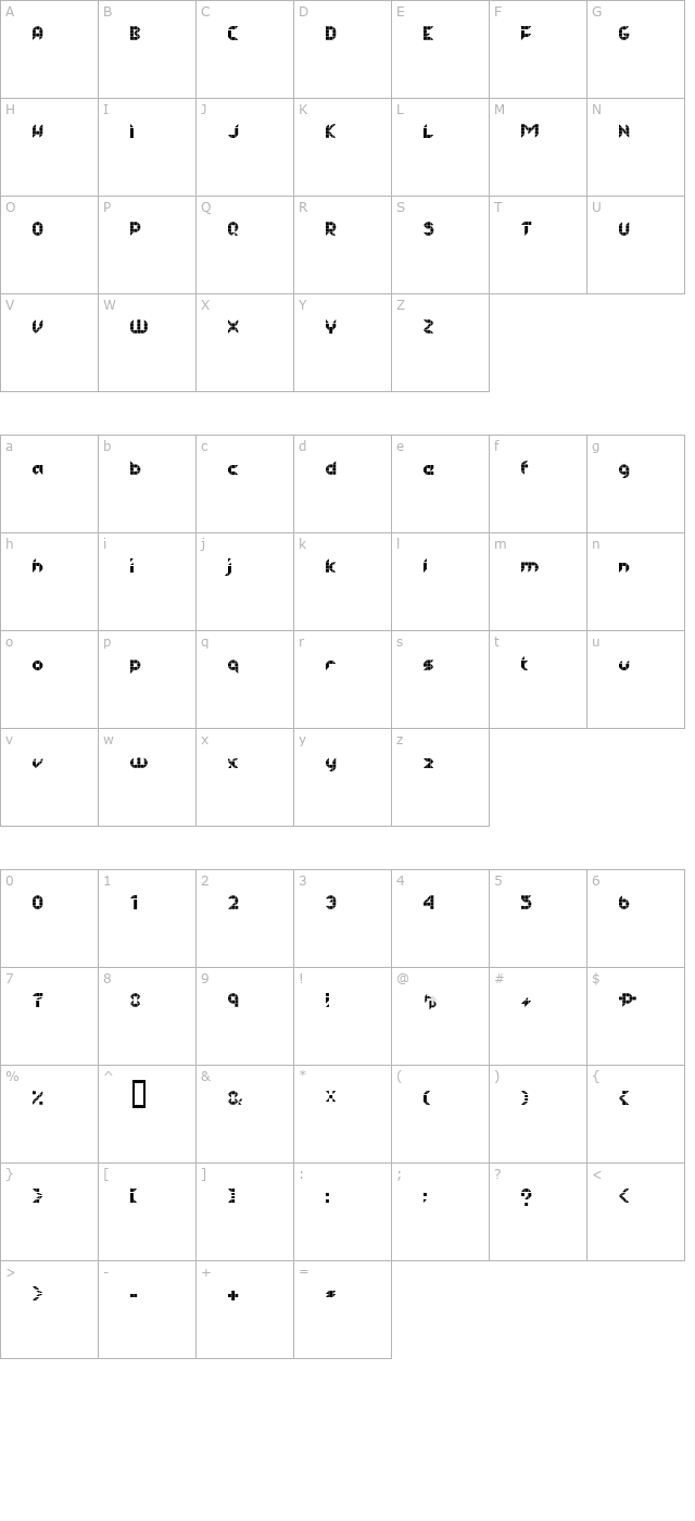 half-project-logo character map