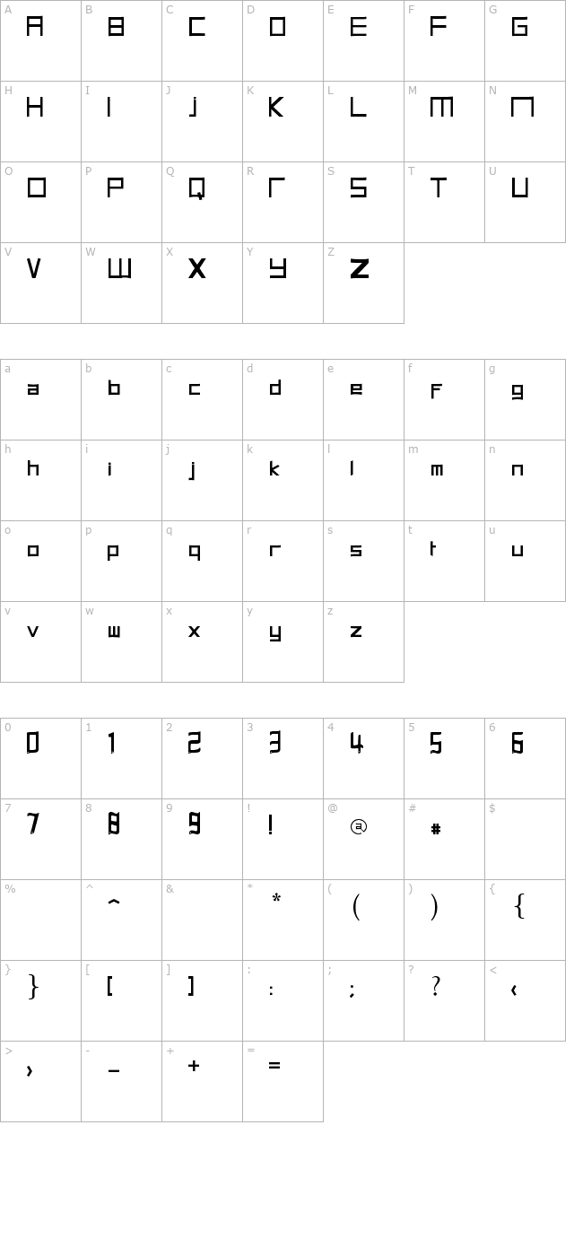 halits-font character map