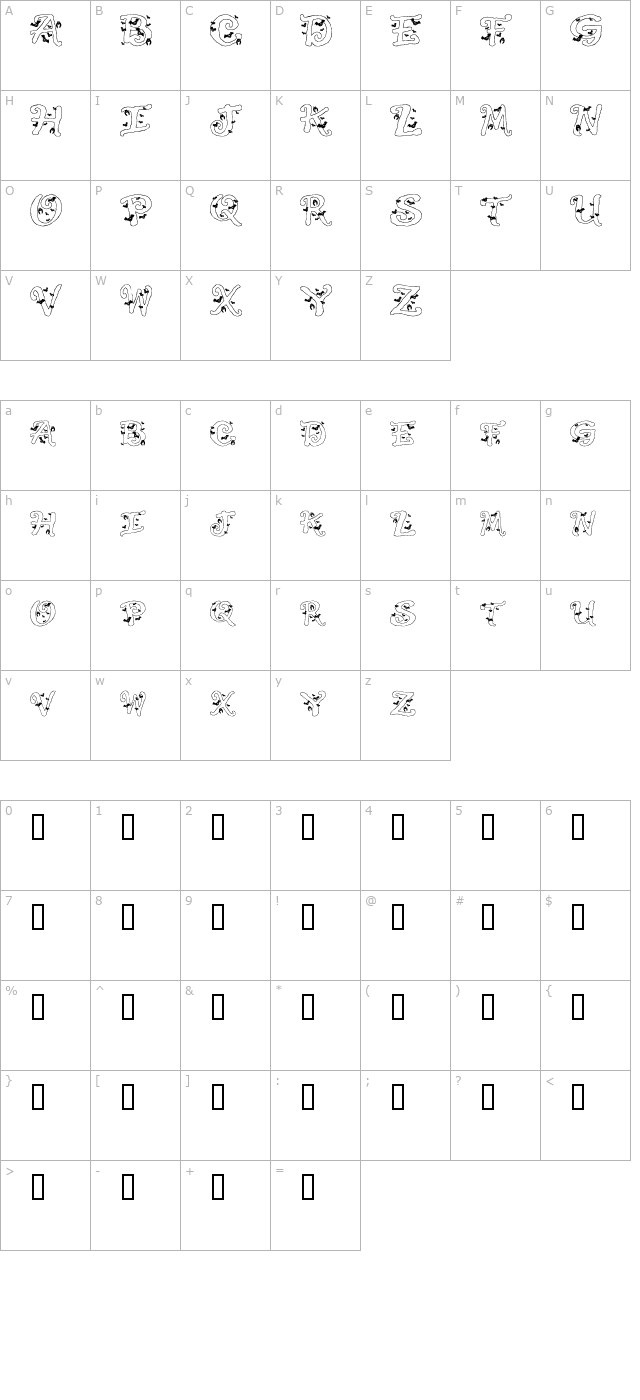 Halloween Bats character map