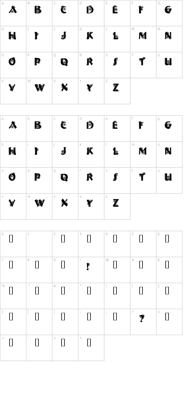 halloween-spider character map