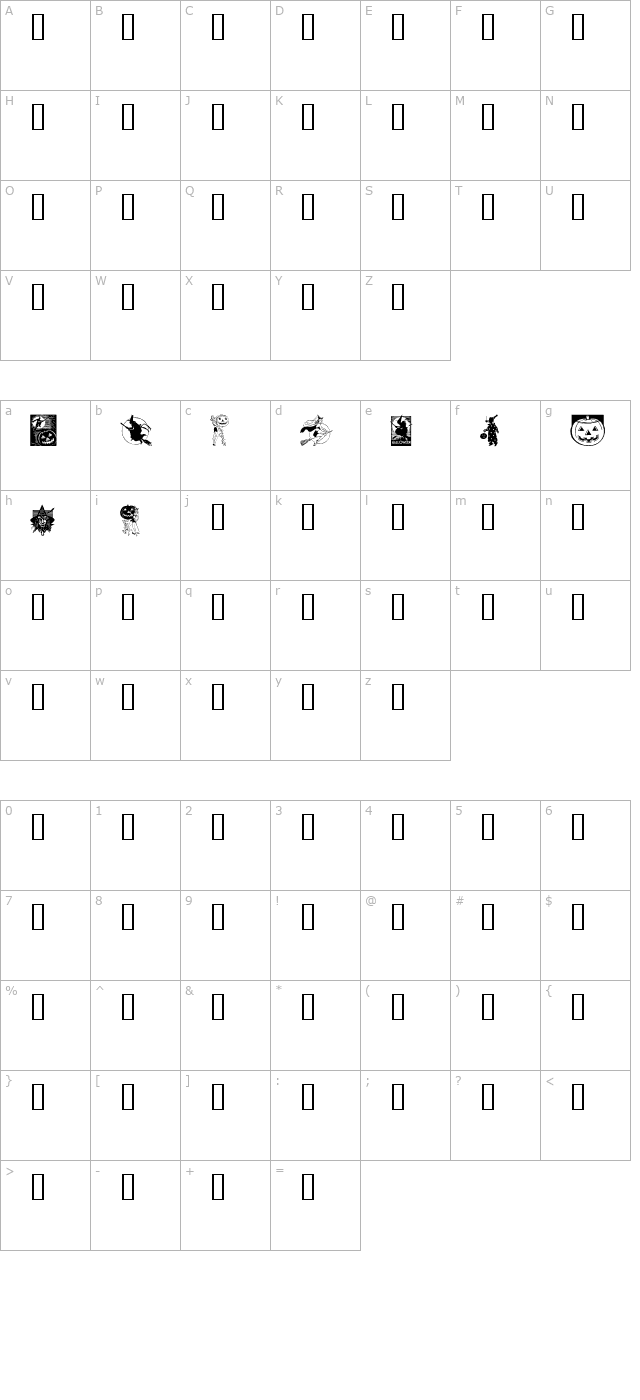 halloween character map