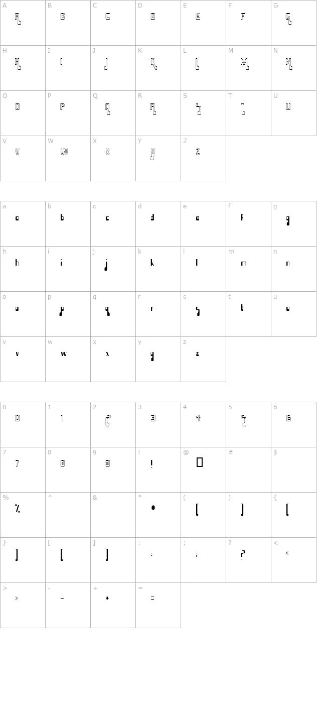 Hamma Mamma Jamma character map