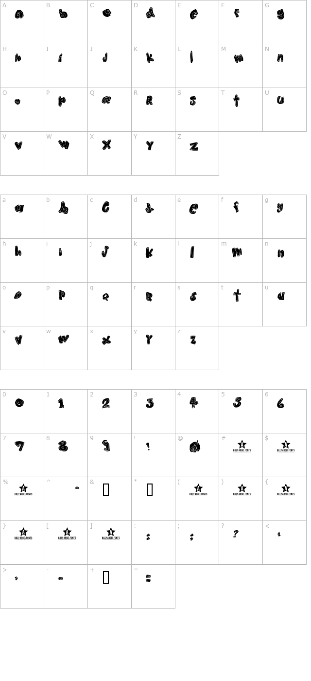 hangup character map