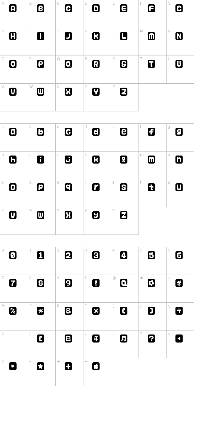 hanko character map