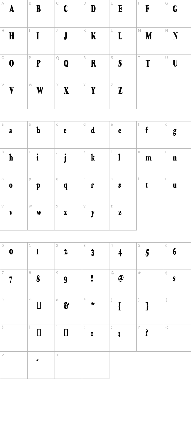 HappyCampersNF character map