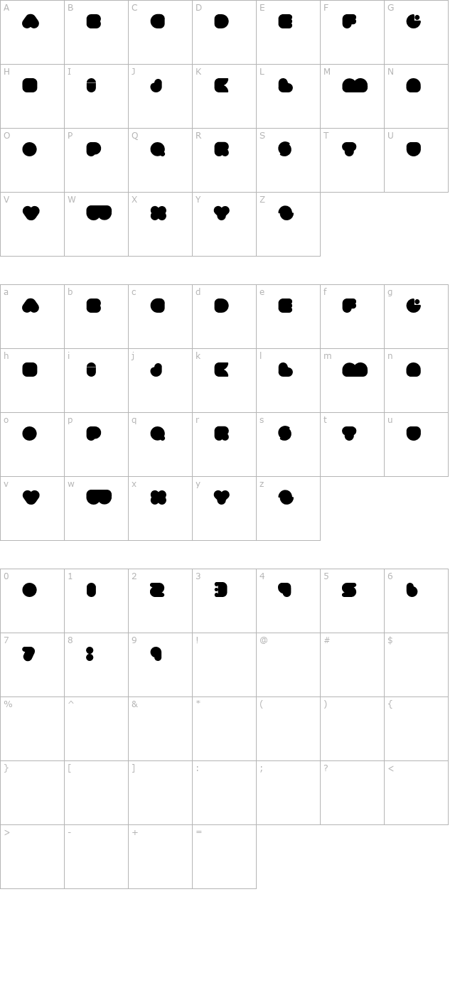 happyloverstowneu-umma-gomma character map