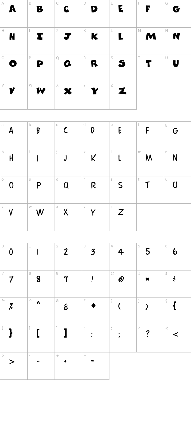 Harpune character map