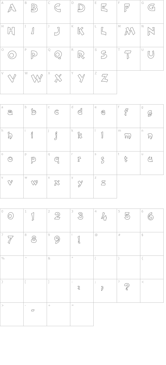 Harquil Hollow character map