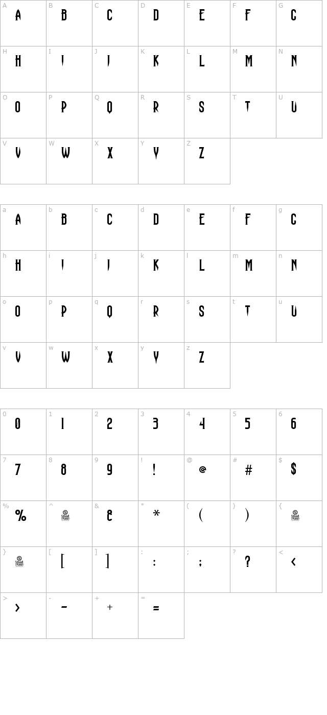 haunting-attraction character map