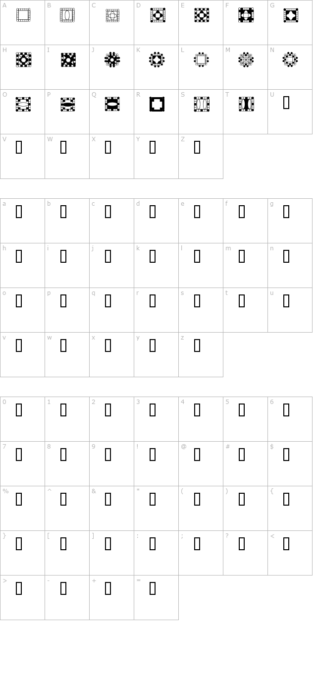 HDGEMS9 character map