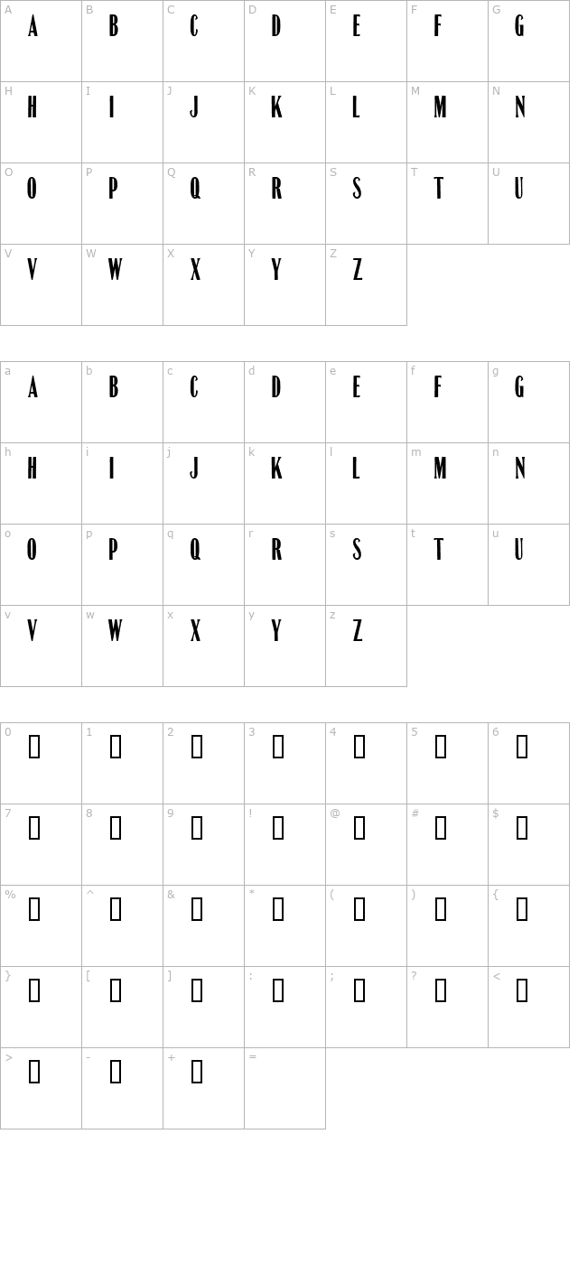 Headline Modified HPLHS character map