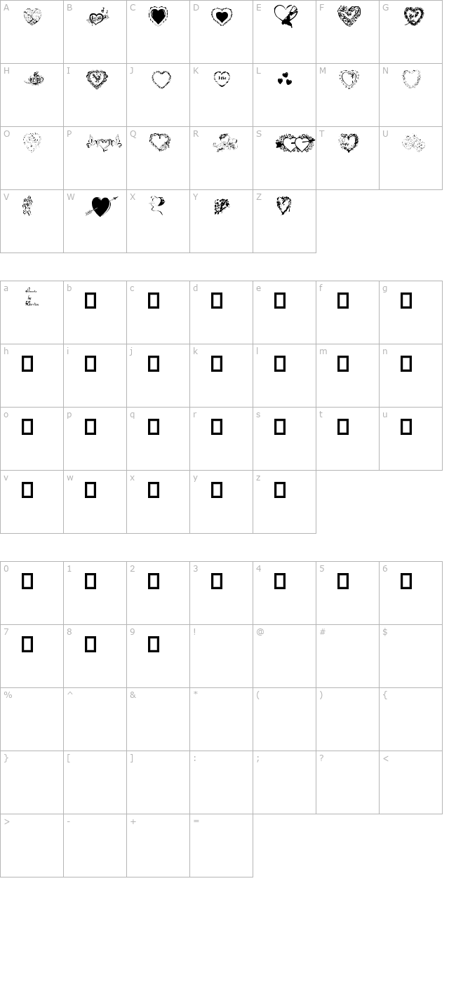 Hearts by Darrian character map