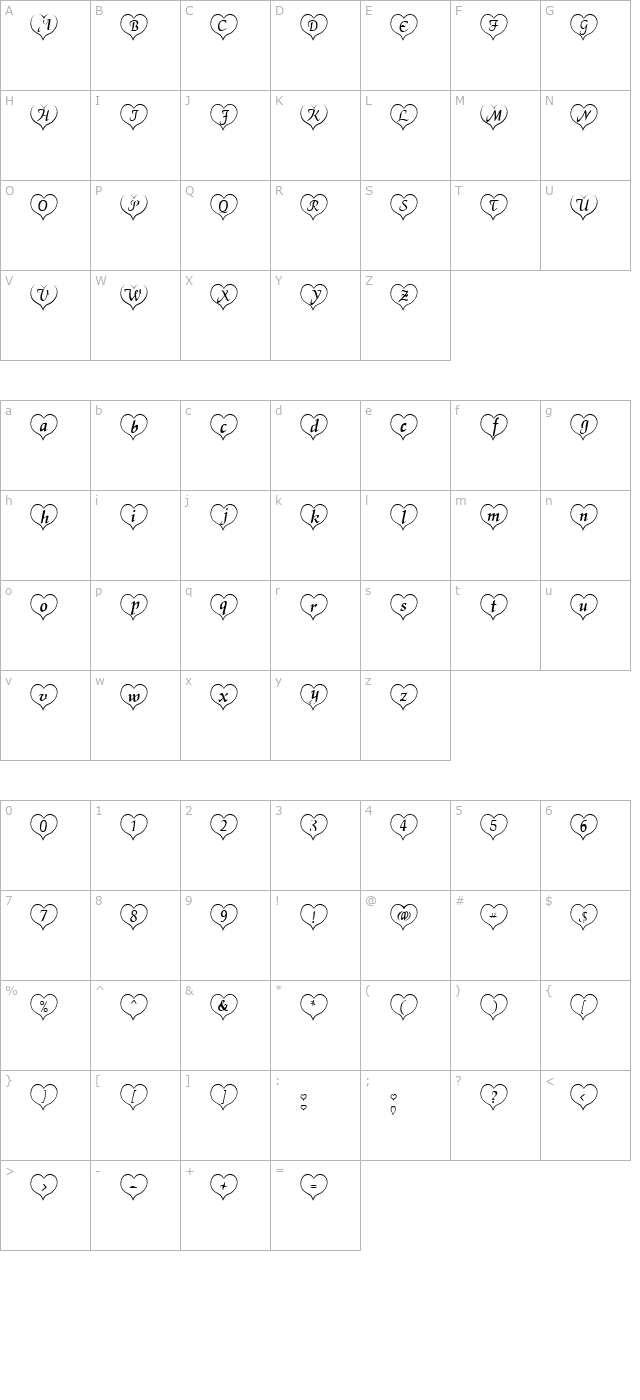 heartwhite-becker character map