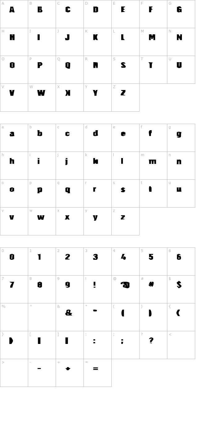 hectorboldcomposite character map