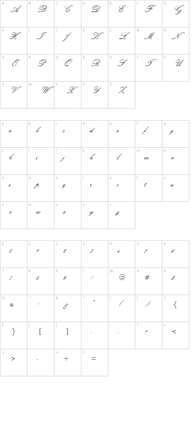 helenascript character map