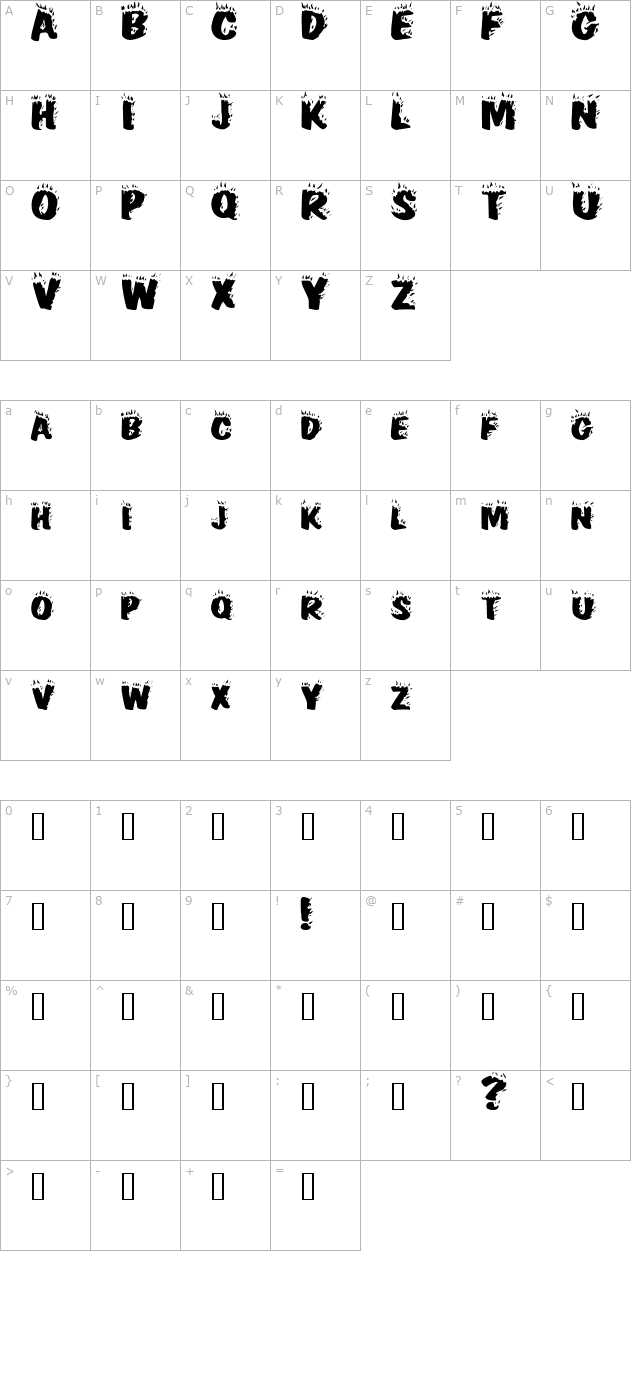 HellfireExtended character map