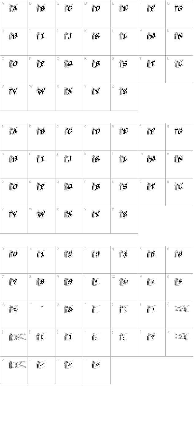 heraldic-wide character map