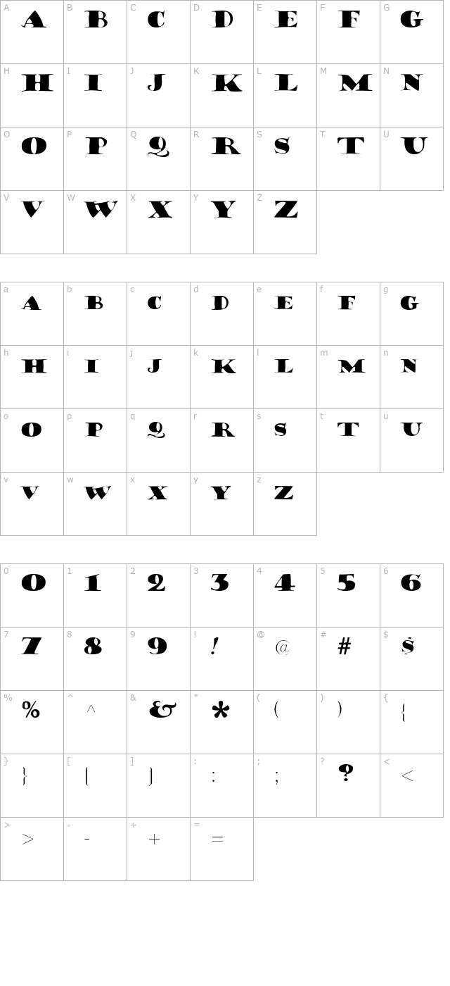 hermann character map