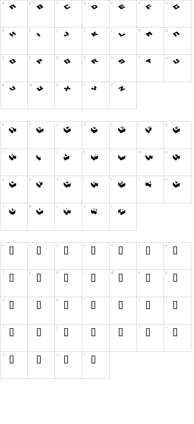 Hexagon character map