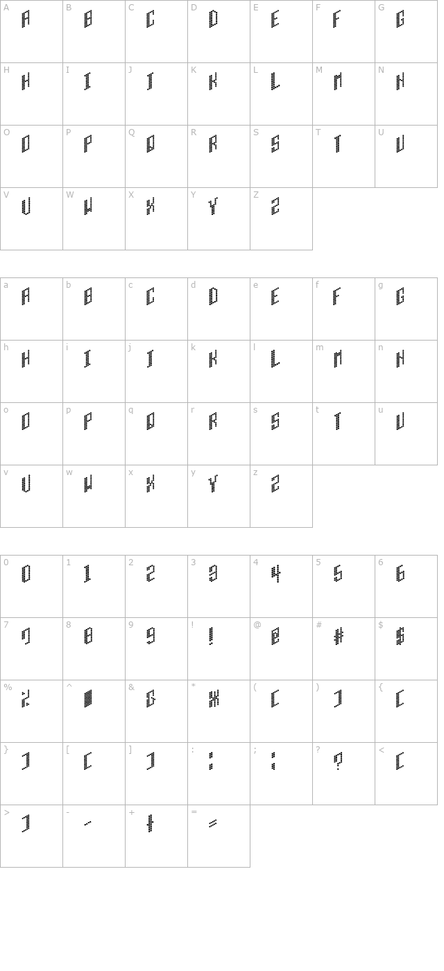 hib-cell-plain character map