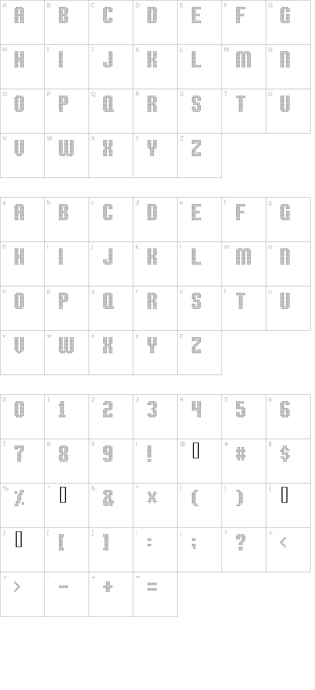 high-speed character map