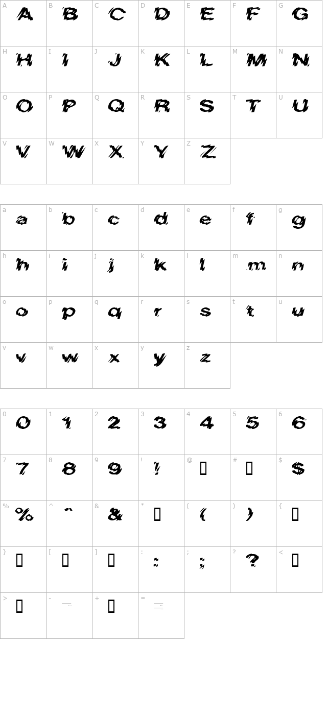 highvoltageextended character map