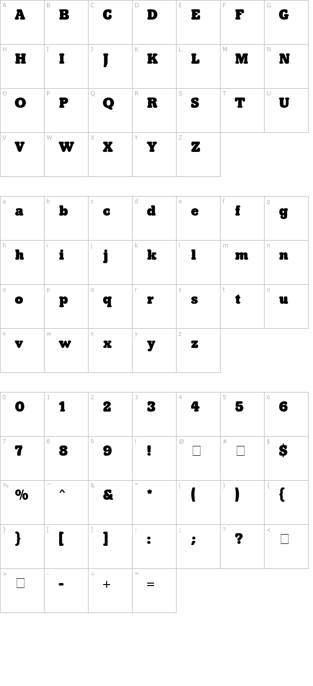 hillman-mn character map