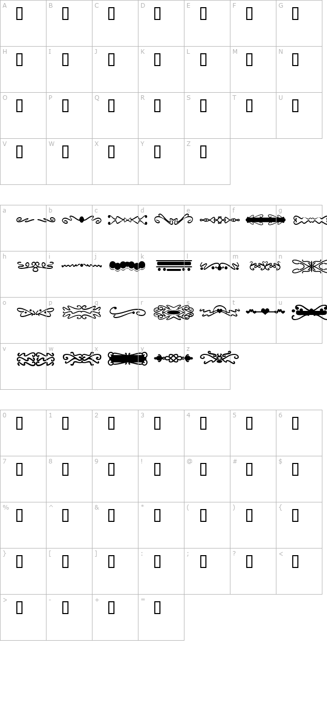 HMG Dividers 2 character map