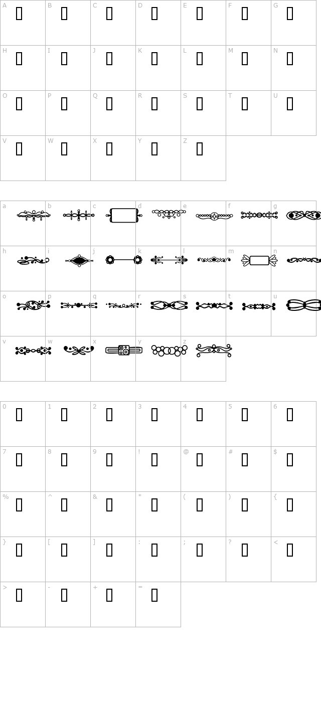 HMGFont7 character map