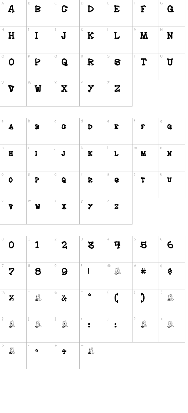 hoedown character map