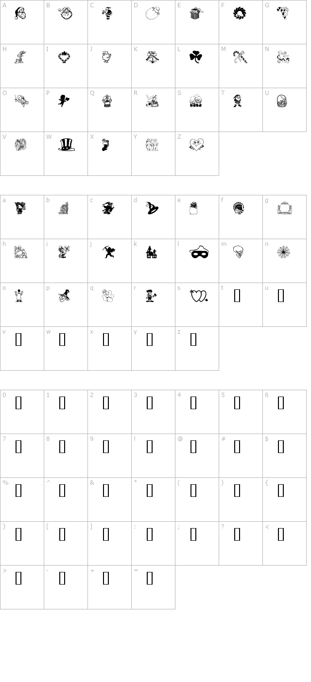 HollieBats character map