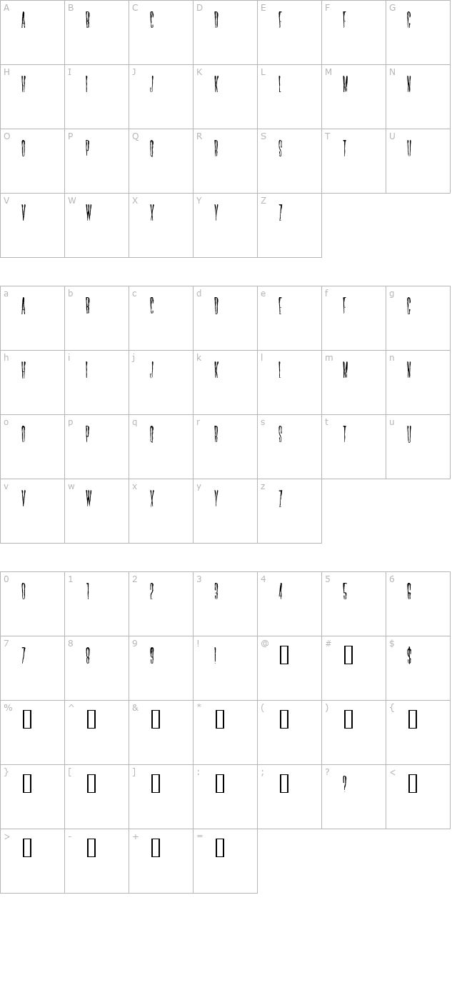 Horror Hotel character map