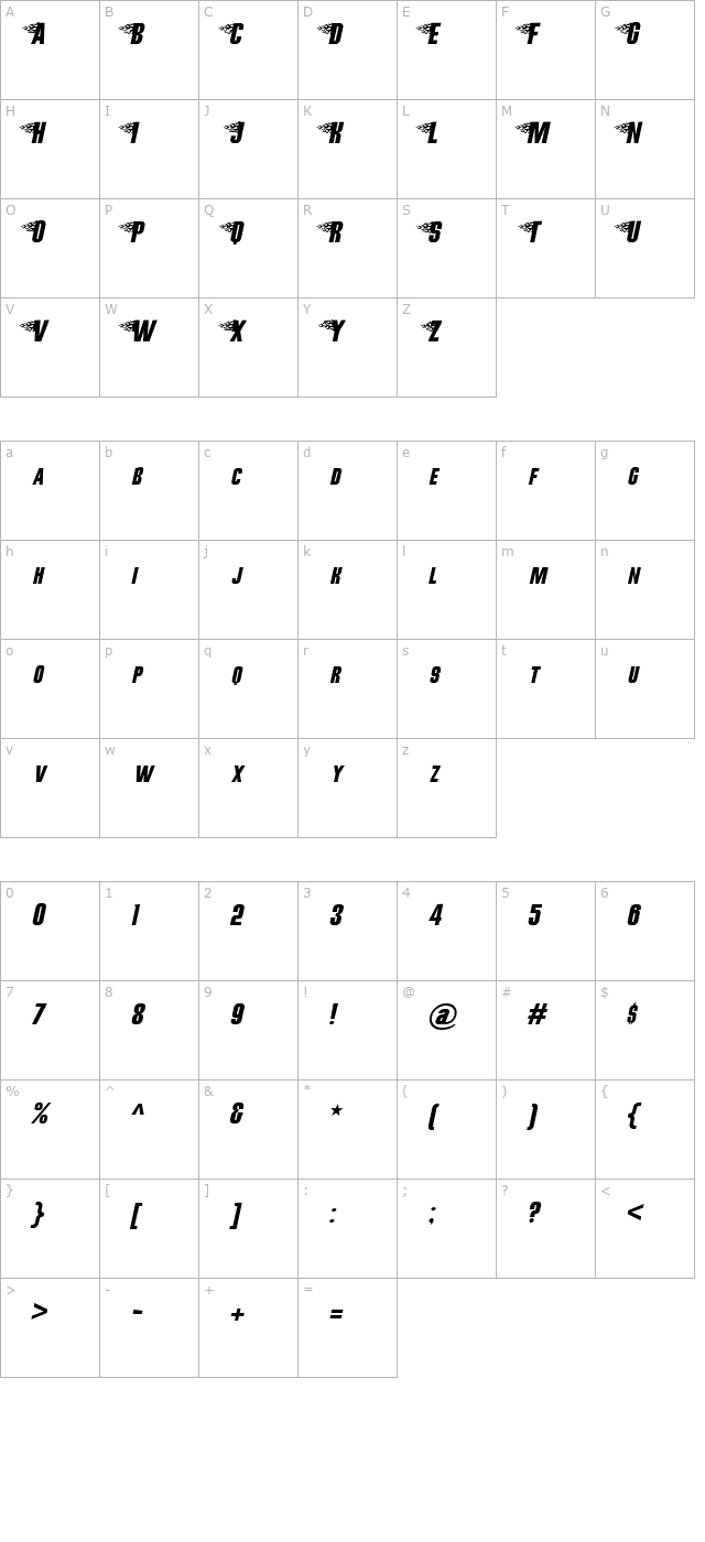 hot-rod-gang-bv character map