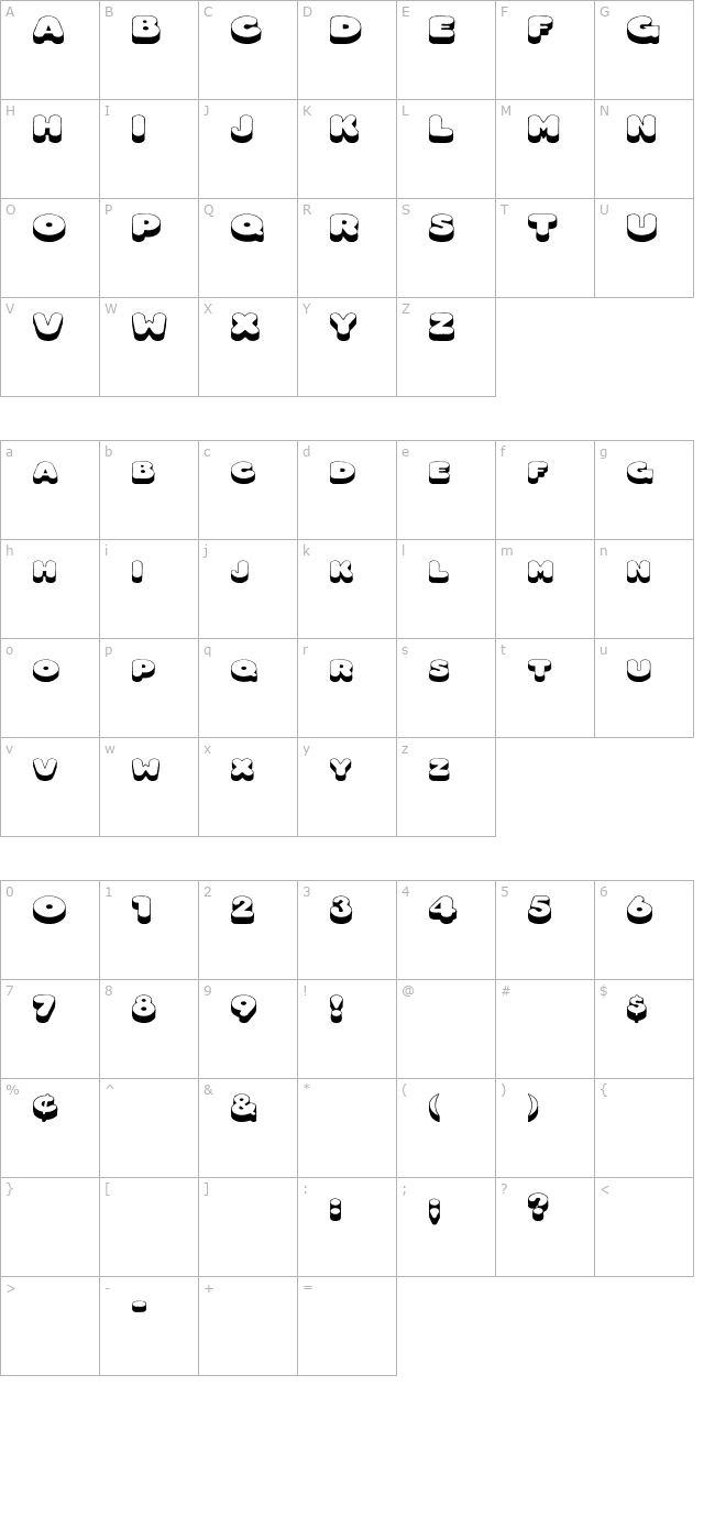 hotdog-ex character map