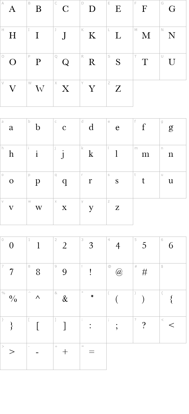 Houndtime character map