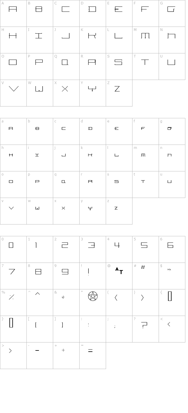 hozenozzle-new character map