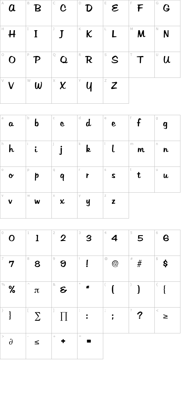 Hudson character map