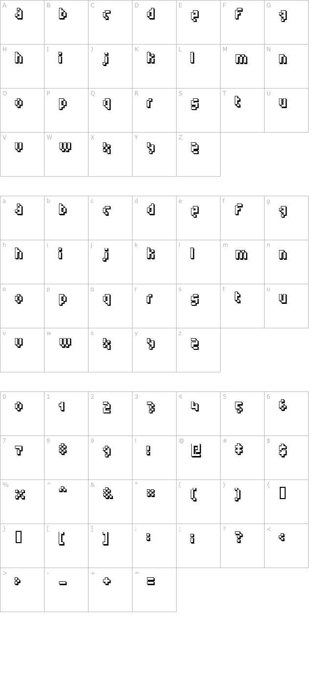 Humanoid straight character map