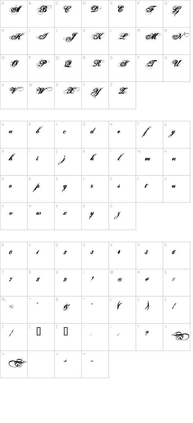 Hurricane SupaDupaSerif character map