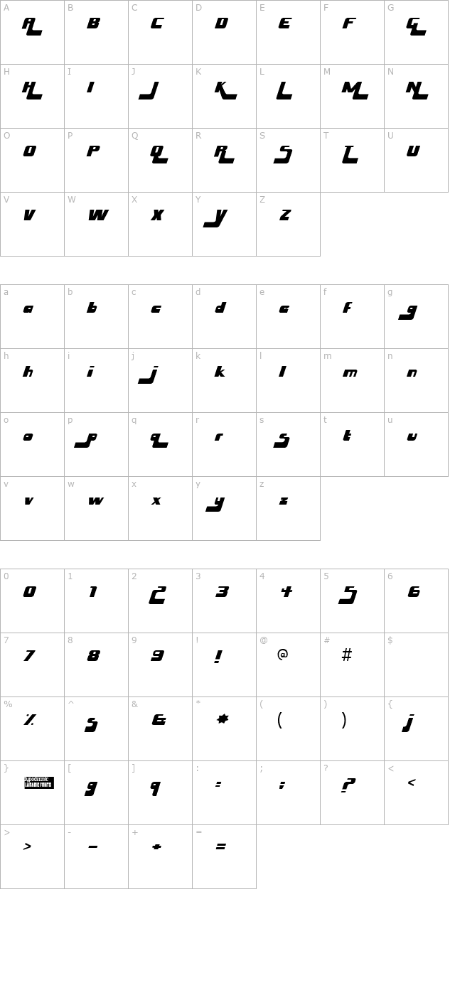 husky-stash character map