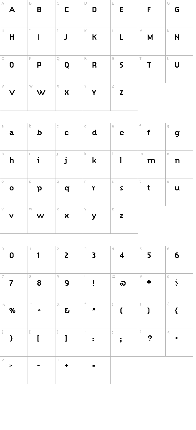 HypeStyle Black character map