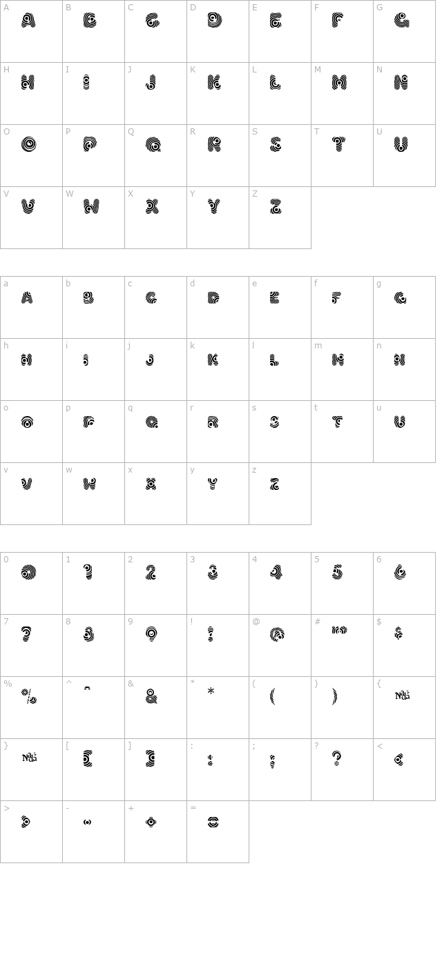 Hypmotizin character map