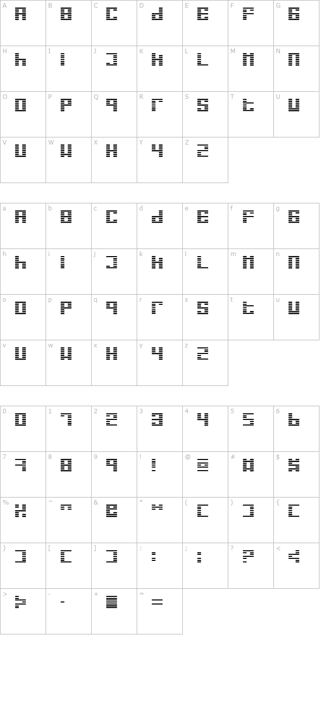 I Ging character map