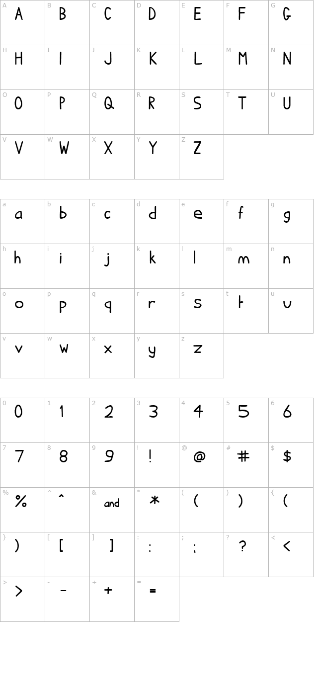 i-hate-comic-sans character map