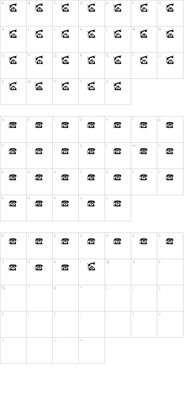 i-just-call character map