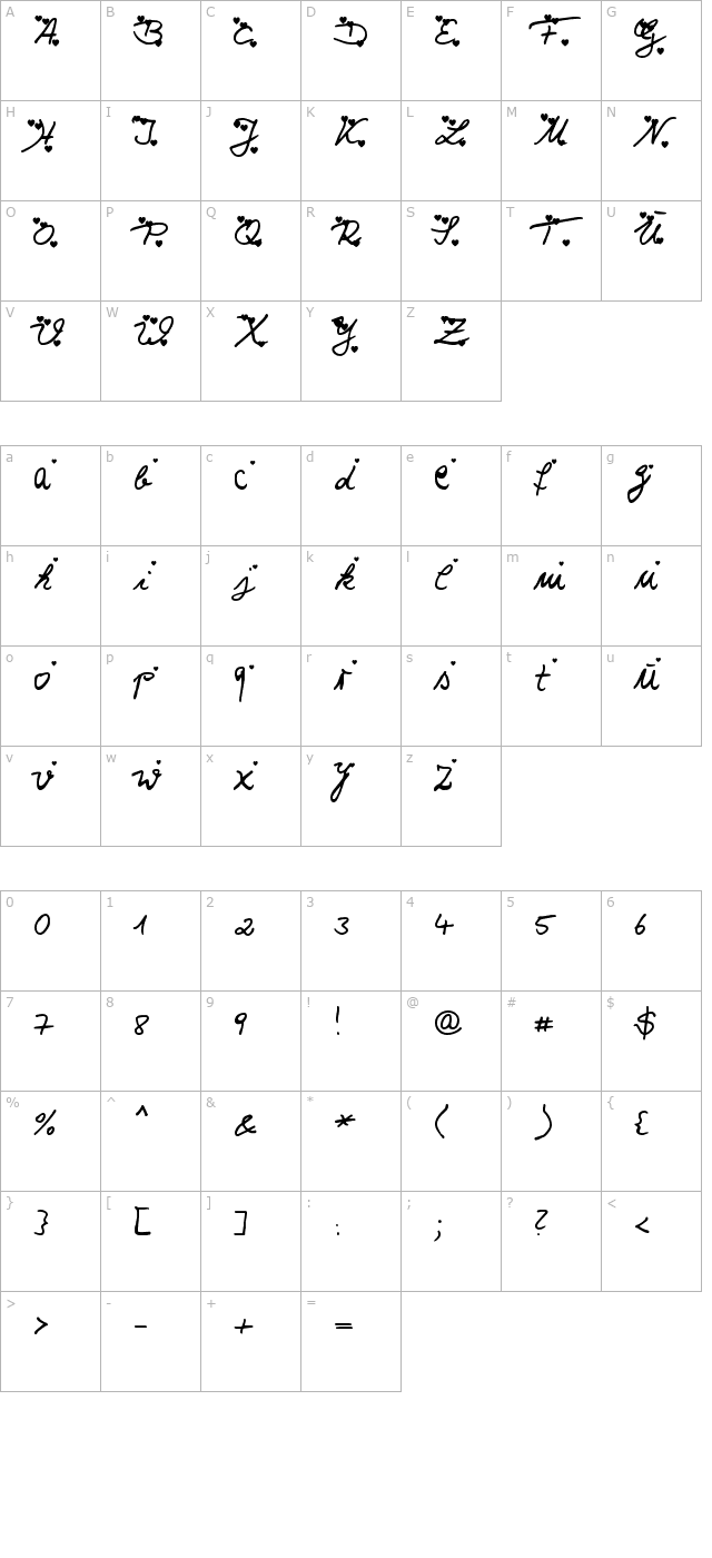 i-love-you character map