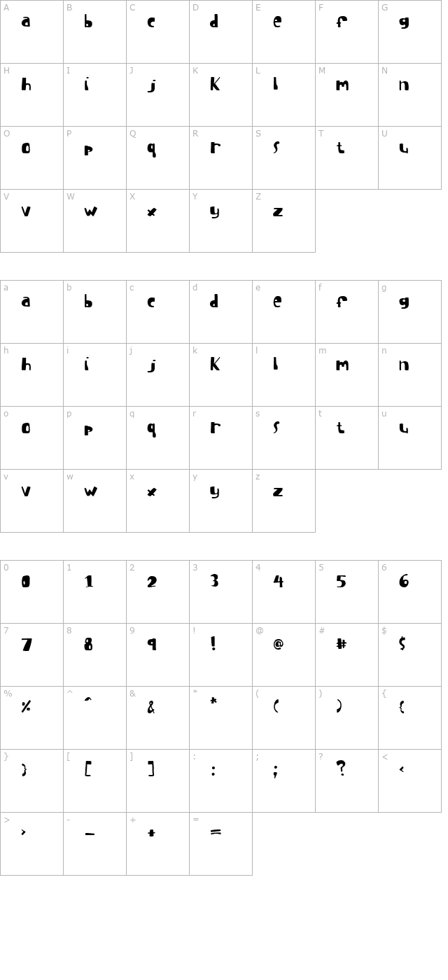 i-suck-at-golf character map