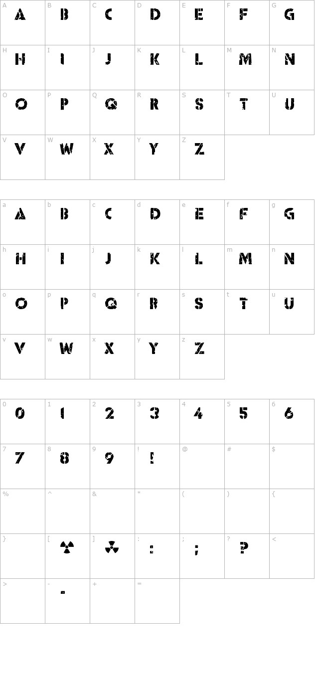 icbm-ss-25 character map