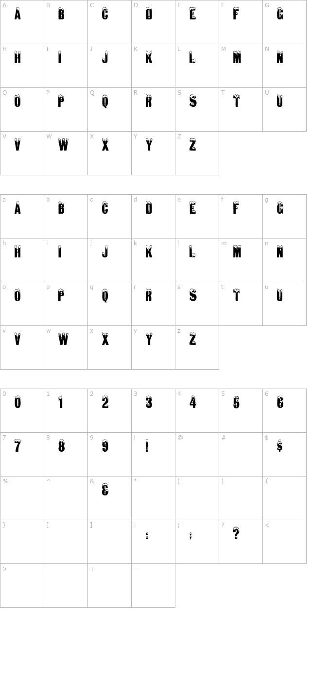 igloocaps-cn character map