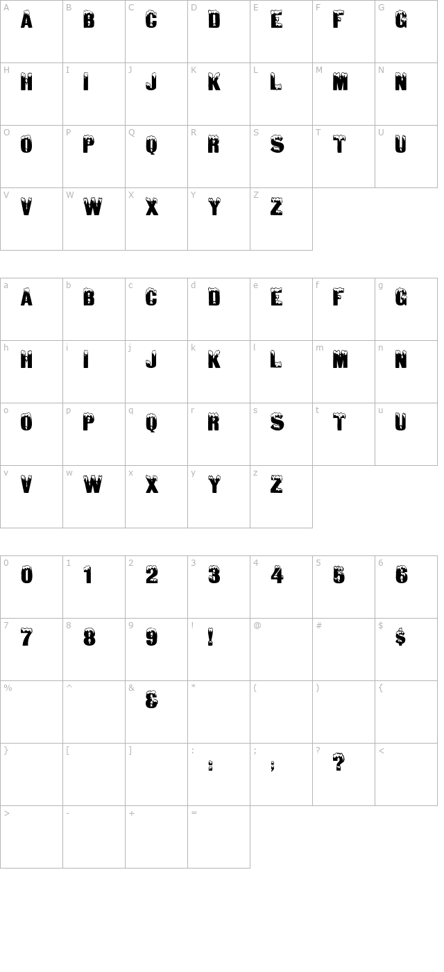 IglooCaps character map